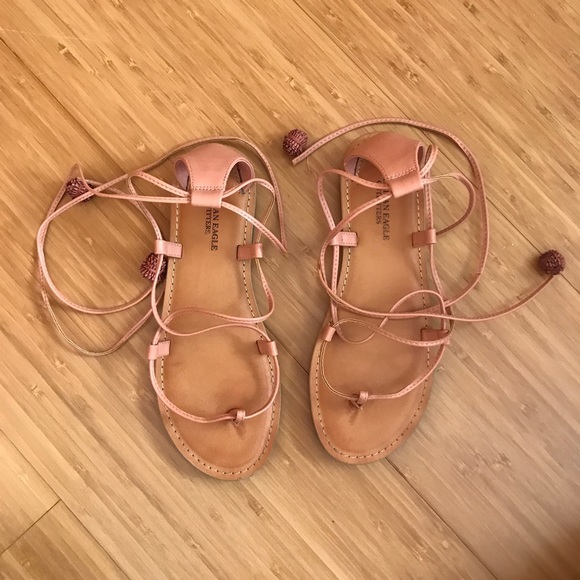 american eagle lace up sandals